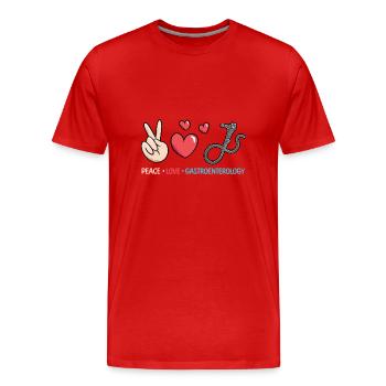 Gastro-entérologie Endoscopie Coloscopie - T-shirt bio Premium Homme - rouge - Devant - Damien (186cm)