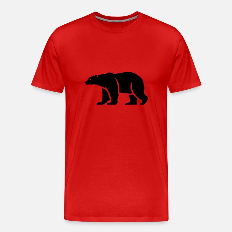 Eisbär - Männer Premium Bio T-Shirt - Rot