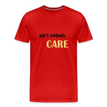 Personne ne s’en soucie - T-shirt bio Premium Homme - rouge - Devant - Damien (186cm)