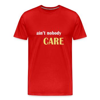 Personne ne s’en soucie - T-shirt bio Premium Homme - rouge - Devant - Damien (186cm)
