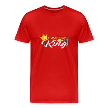 Aquarium King Fish Tank Aquarist Fish Keeper - T-shirt bio Premium Homme - rouge - Devant - Damien (186cm)
