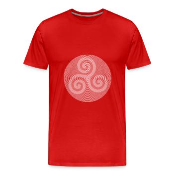 Triskele1 - T-shirt bio Premium Homme - rouge - Devant - Damien (186cm)