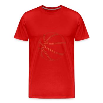 Basketball - Men's Premium Organic T-Shirt - red - Front - Damien (186cm)