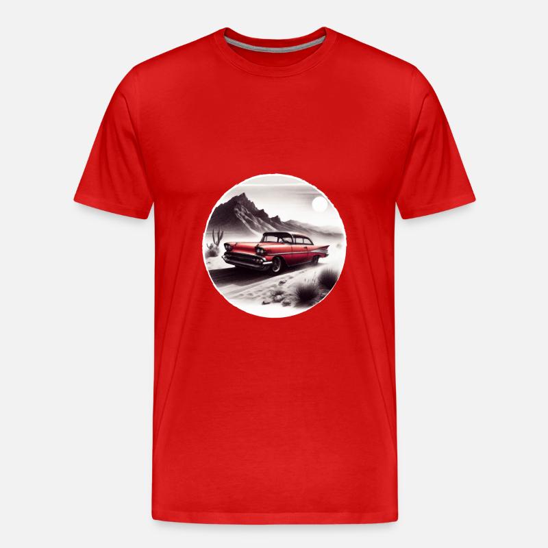 Roter Oldtimer - Männer Premium Bio T-Shirt - undefined