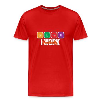 Tableau périodique - T-shirt bio Premium Homme - rouge - Devant - Damien (186cm)