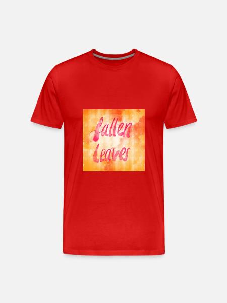 Flaming Fallen Leaves - Männer Premium Bio T-Shirt - Rot