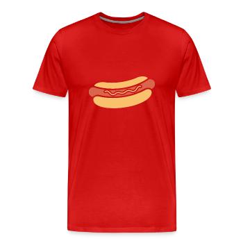 Hot Dog - Männer Premium Bio T-Shirt - Rot - Vorne - Damien (186cm)