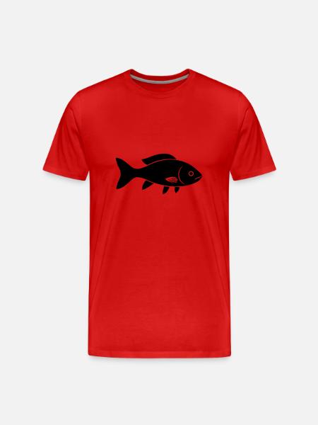 Small Carp Fish - Men's Premium Organic T-Shirt - red