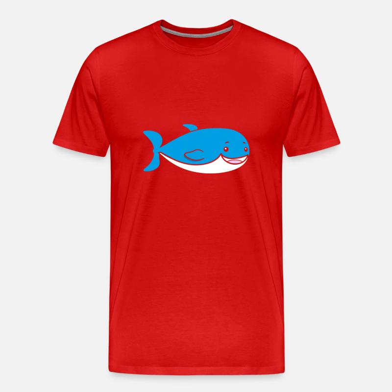 Wal - Männer Premium Bio T-Shirt - Rot