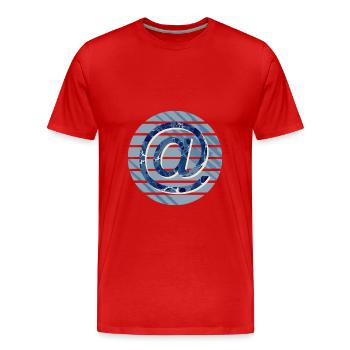 et e 12 - Men's Premium Organic T-Shirt - red - Front - Damien (186cm)