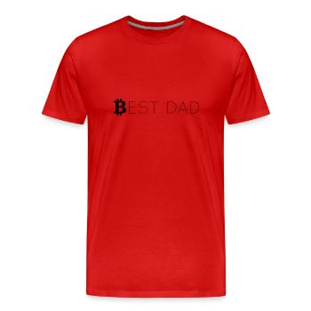 Best Dad BTC - T-shirt bio Premium Homme - rouge - Devant - Damien (186cm)