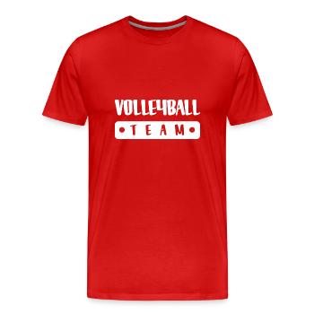 Volleyball Team - Men's Premium Organic T-Shirt - red - Front - Damien (186cm)