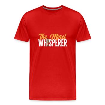 Cueillette de champignons Cueillette de champignons Cueillette de champignons - T-shirt bio Premium Homme - rouge - Devant - Damien (186cm)