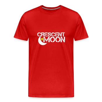 Crescent Moon - Men's Premium Organic T-Shirt - red - Front - Damien (186cm)