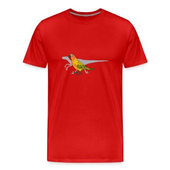Parakeet, Parrot, Parakeet, Bird - Men's Premium Organic T-Shirt - red - Front - Damien (186cm)