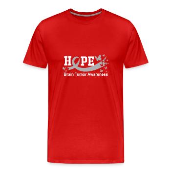 brain tumor tumor brain - Men's Premium Organic T-Shirt - red - Front - Damien (186cm)
