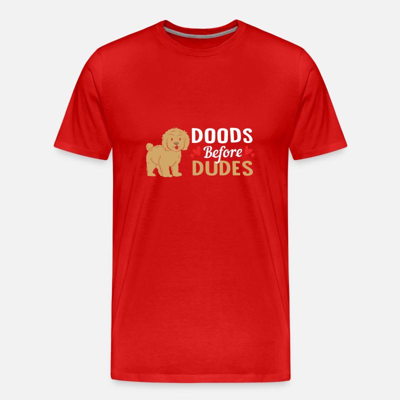Goldendoodle - Männer Premium Bio T-Shirt - Rot