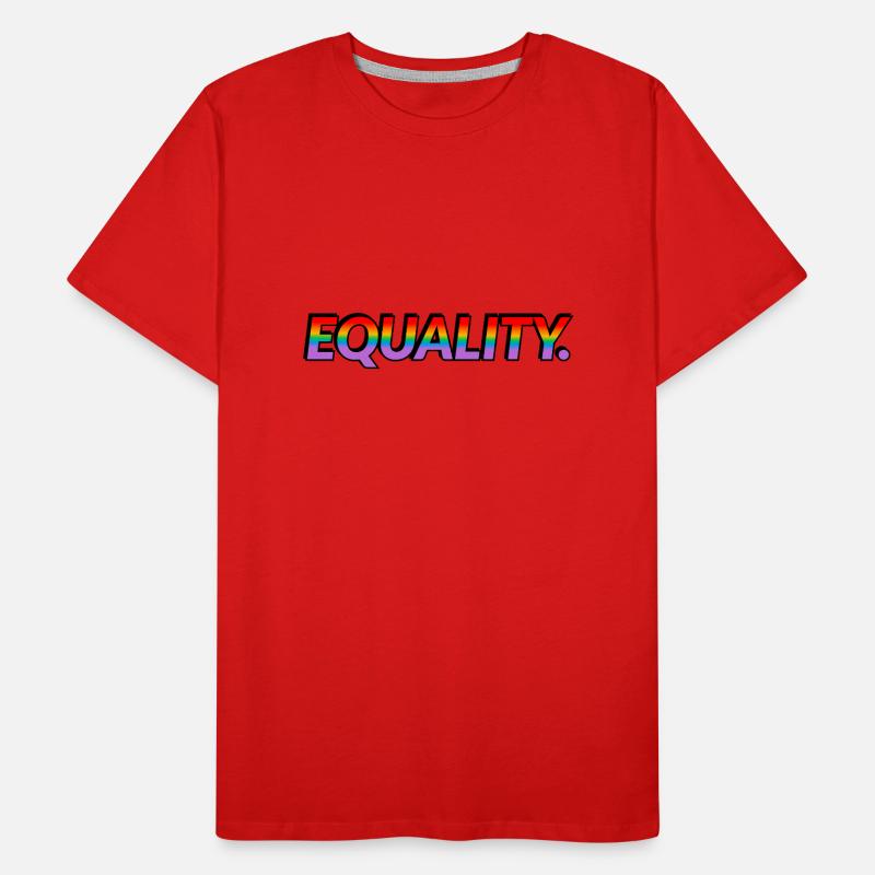 EQUALITY - rainbow text - LGBT pride month Men's Premium Organic T-Shirt