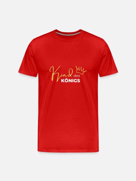 Kind des Königs - Männer Premium Bio T-Shirt - Rot