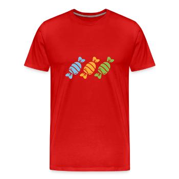 bonbon - T-shirt bio Premium Homme - rouge - Devant - Damien (186cm)
