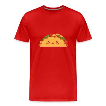 Tacos - Männer Premium Bio T-Shirt - Rot - Vorne - Damien (186cm)