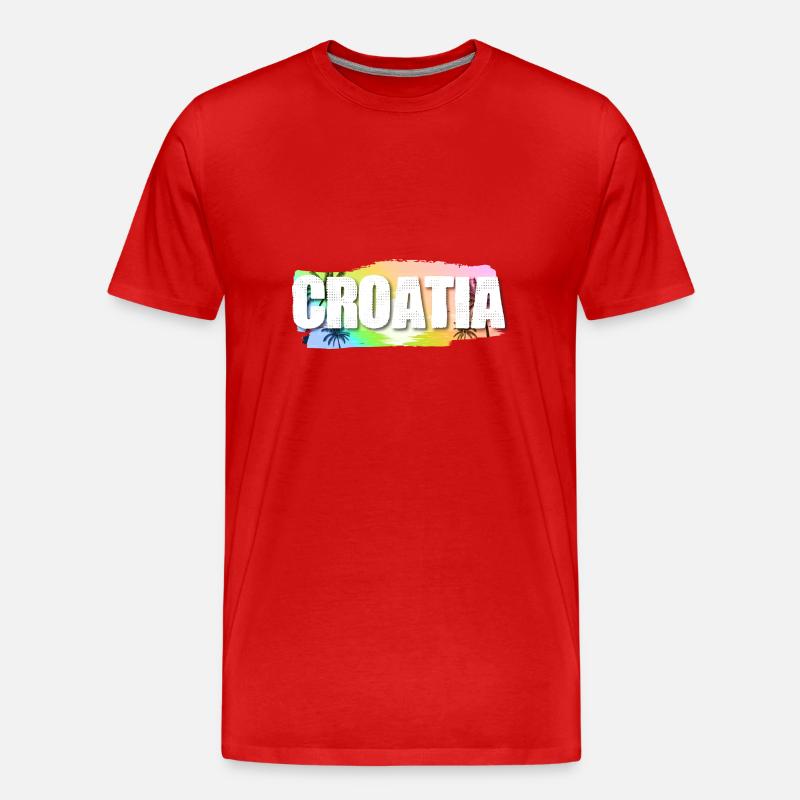 Croatia - Männer Premium Bio T-Shirt - Rot