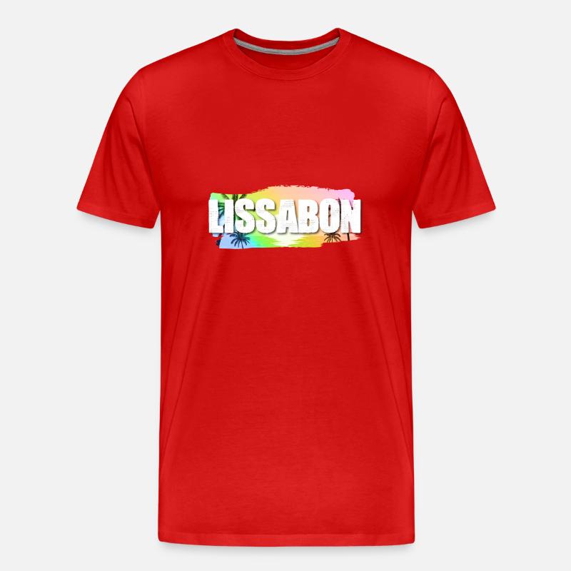 Lissabon - Männer Premium Bio T-Shirt - Rot