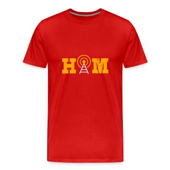 Amateurfunk Radio - Männer Premium Bio T-Shirt - Rot - Vorne - Damien (186cm)