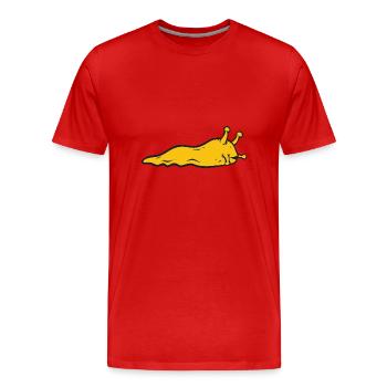 Banana Snail Snail - Men's Premium Organic T-Shirt - red - Front - Damien (186cm)