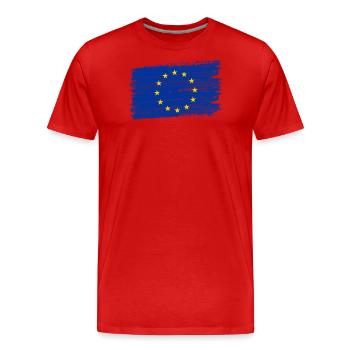 Europe Drapeau Étoiles Drapeau UE - T-shirt bio Premium Homme - rouge - Devant - Damien (186cm)