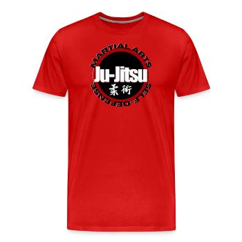 Ju Jitsu Ju Jutsu Martial Arts - Men's Premium Organic T-Shirt - red - Front - Damien (186cm)