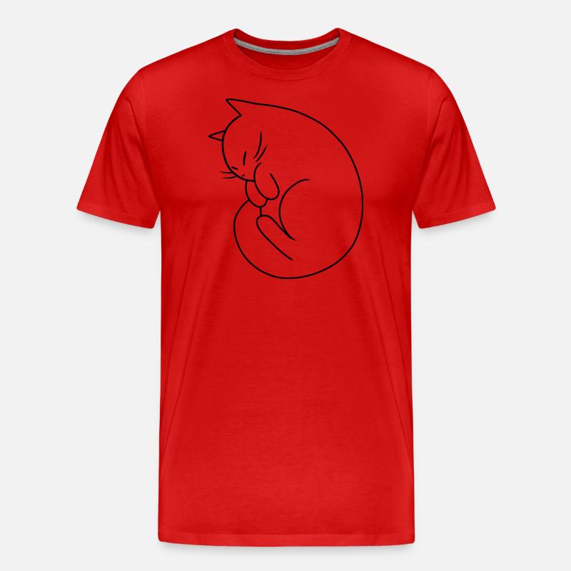 Schlafendes Böhnchen - Männer Premium Bio T-Shirt - Rot