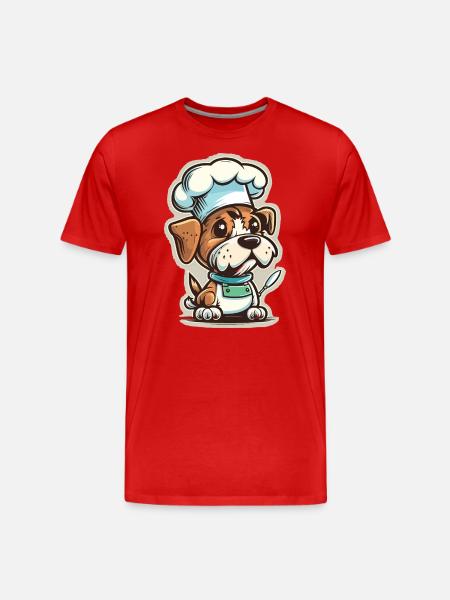 Gourmet Pup - Men's Premium Organic T-Shirt - red