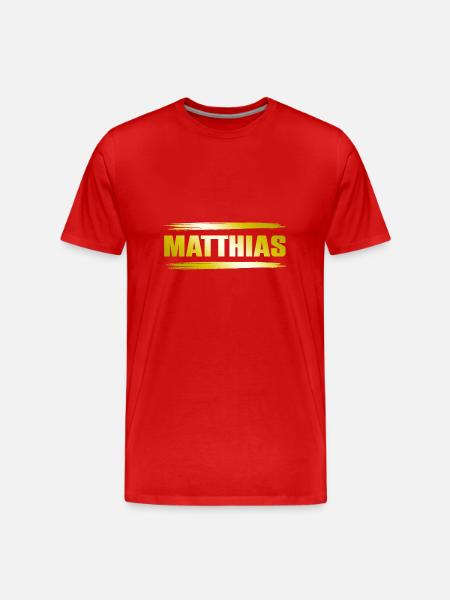 Matthias - Men's Premium Organic T-Shirt - red