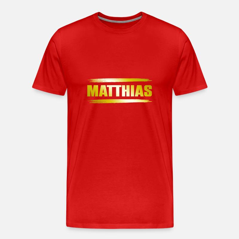 Matthias - Männer Premium Bio T-Shirt - Rot