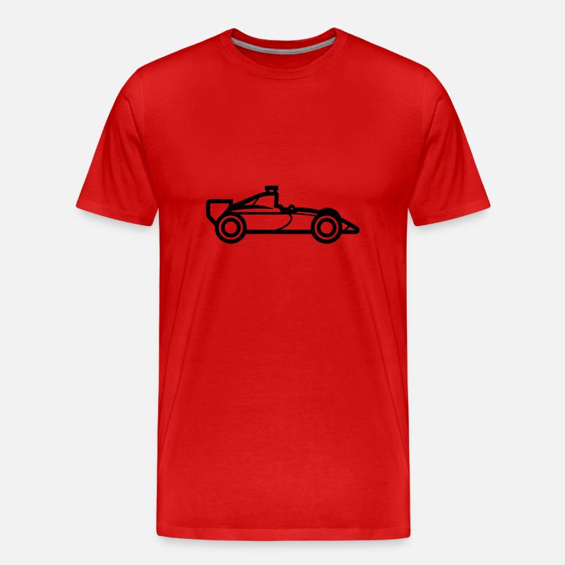 F1 Voiture de course - T-shirt bio Premium Homme - rouge