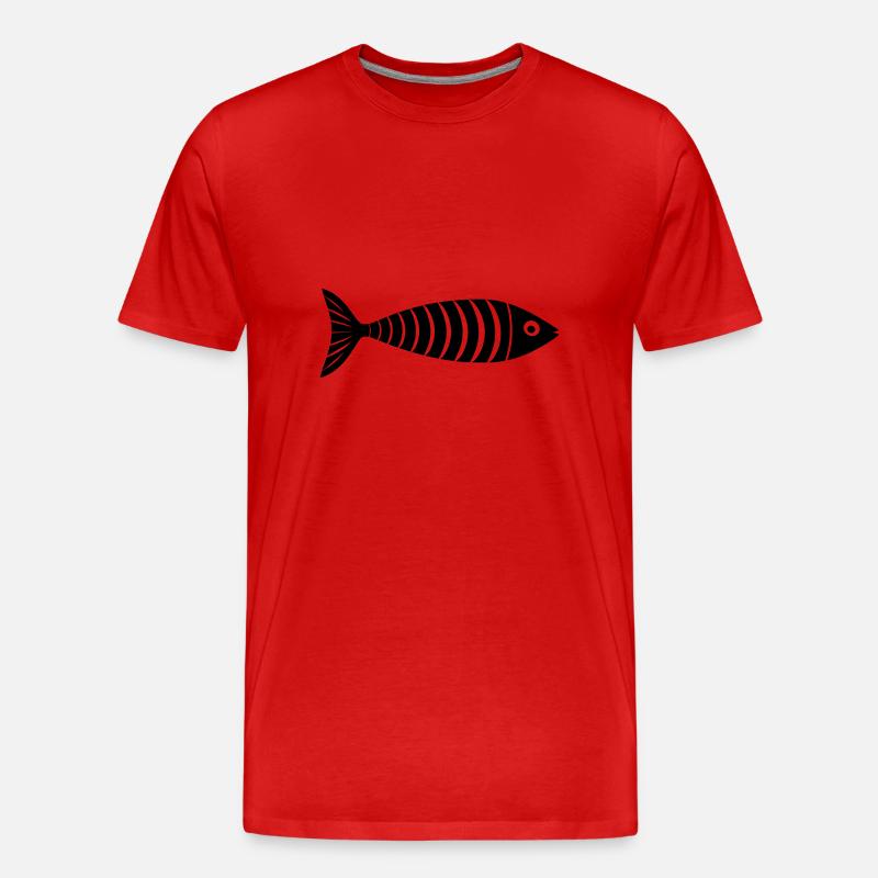 Fisch - Männer Premium Bio T-Shirt - Rot