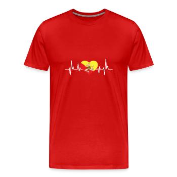 Sicile Drapeau Italie Sicile - T-shirt bio Premium Homme - rouge - Devant - Damien (186cm)