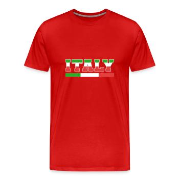 Italy - Men's Premium Organic T-Shirt - red - Front - Damien (186cm)