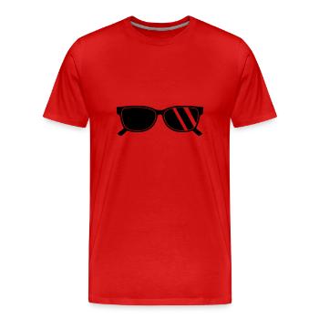 lunettes de soleil - T-shirt bio Premium Homme - rouge - Devant - Damien (186cm)