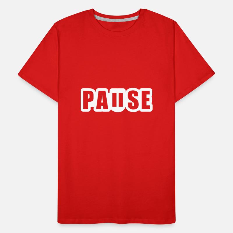 Bouton pause-pause-pause T-shirt bio Premium Homme