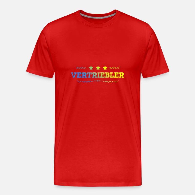 Vertriebler Beruf - Männer Premium Bio T-Shirt - Rot