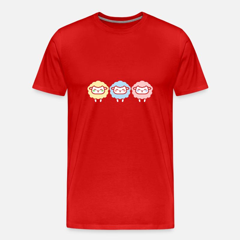 Schaf - Männer Premium Bio T-Shirt - Rot