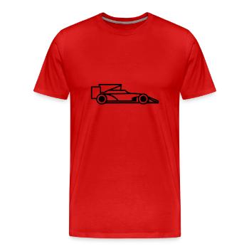 F1 Race Car - Men's Premium Organic T-Shirt - red - Front - Damien (186cm)