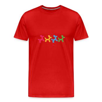 Balloon Animal Party Balloon Artist - T-shirt bio Premium Homme - rouge - Devant - Damien (186cm)