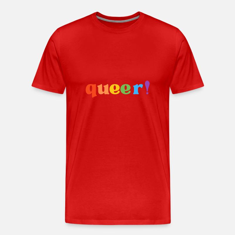 queer! - Männer Premium Bio T-Shirt - Rot