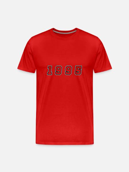 1995 Year Number - Men's Premium Organic T-Shirt - red
