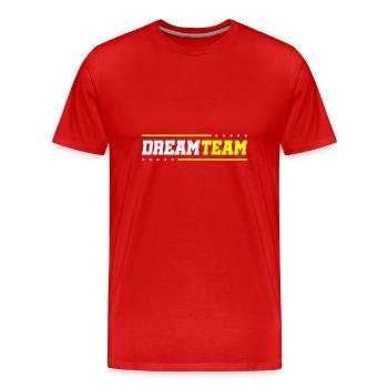 Dream Team - Men's Premium Organic T-Shirt - red - Front - Damien (186cm)