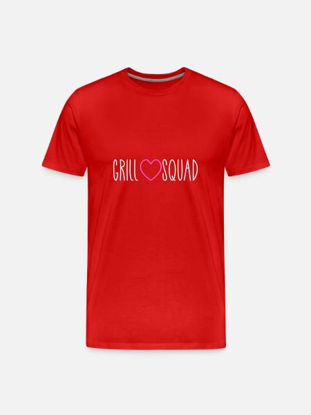 Grill Squad Herz - Männer Premium Bio T-Shirt - Rot