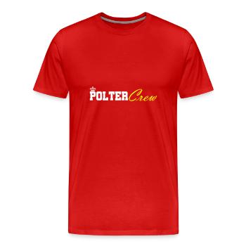 Polter Crew Fiançailles Mariage - T-shirt bio Premium Homme - rouge - Devant - Damien (186cm)